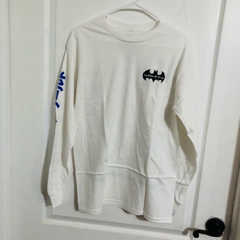 New Goat Crew x Batman Batman The World Japan Long Sleeve T-Shirt White Medium‎